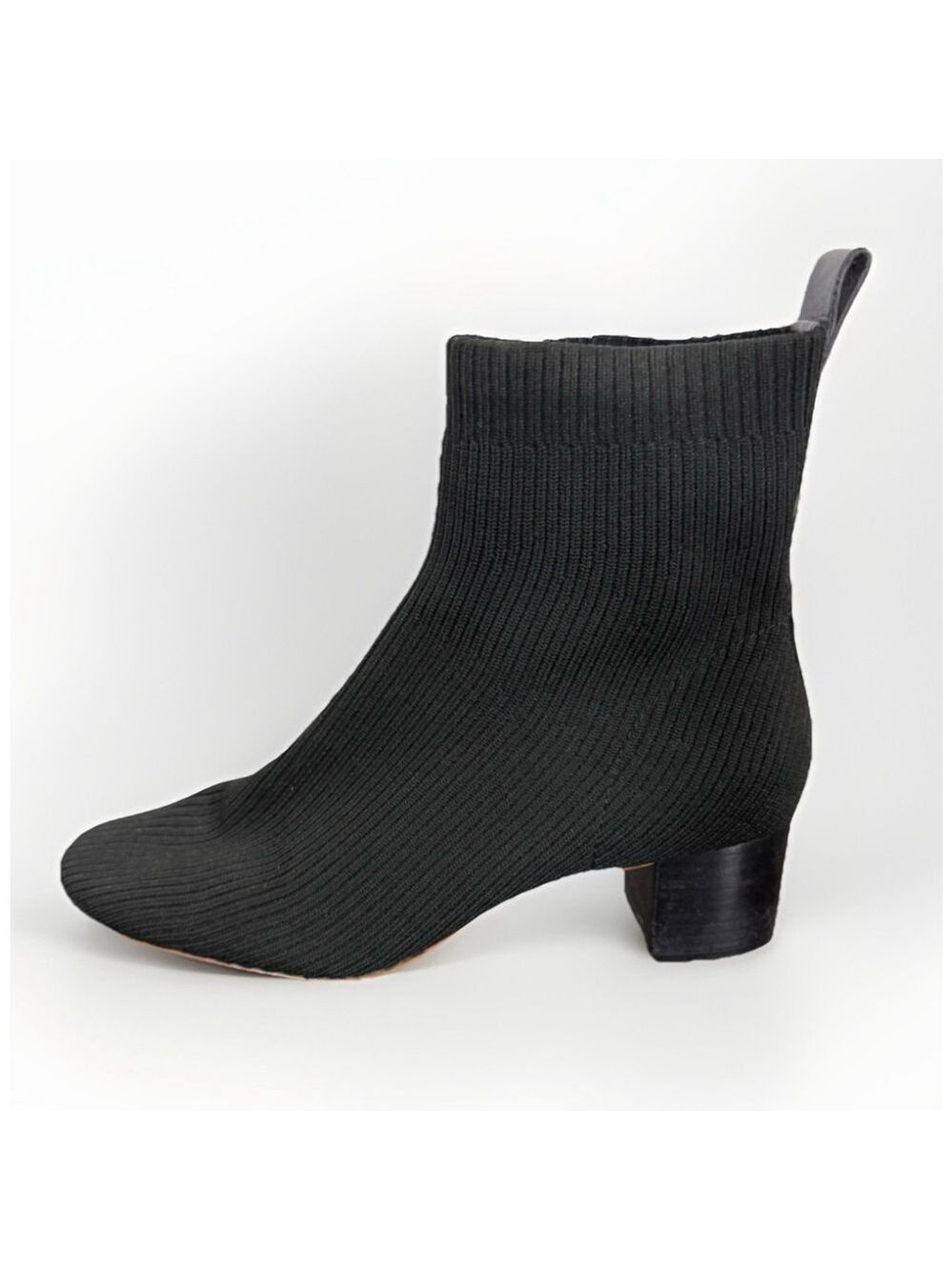 Everlane The Glove Boot Black 7.5 Women's Stretch Rib ReKnit Ankle Bootie $178